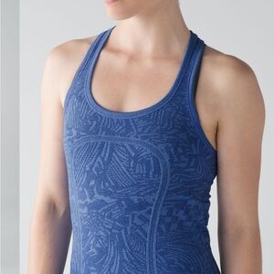 Lululemon Women's Swiftly Tech Racerback Heathered Harbor Blue Size 10